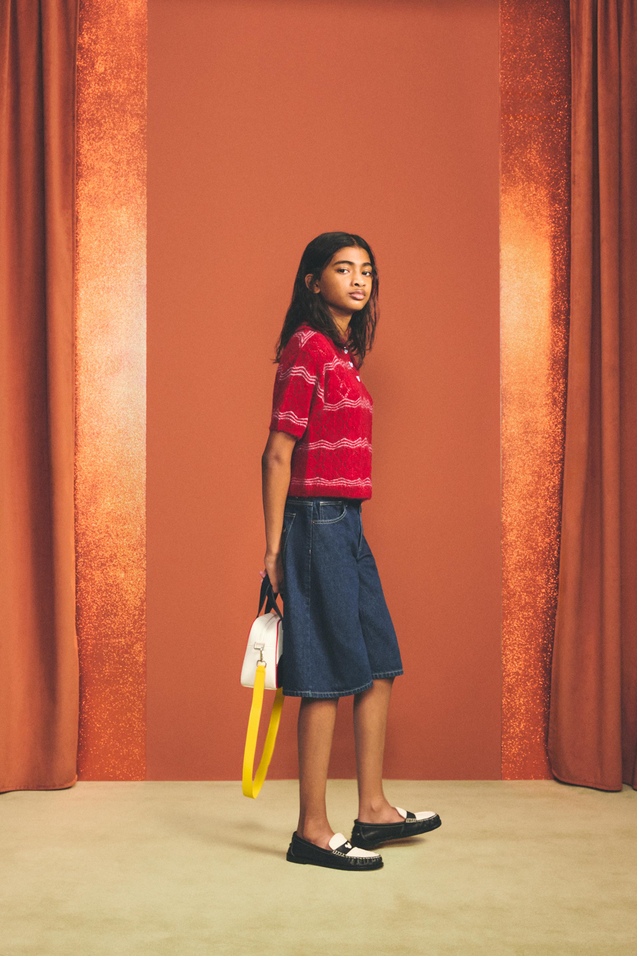 SHORT MIDI EN DENIM AVEC BRODERIES HARRY LAMBERT FOR ZARA X DISNEY